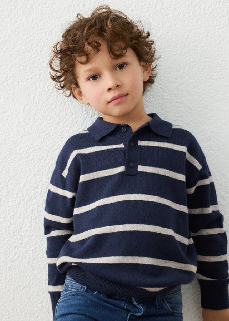 Polo m/l tricotosa Azul