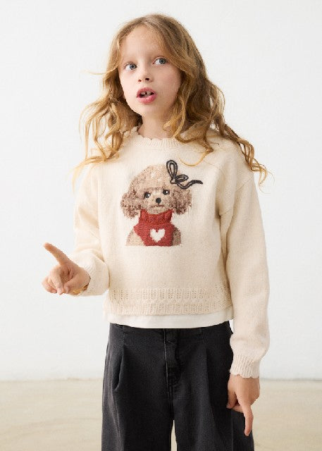 Jersey intarsia Milk