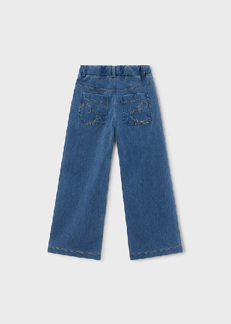 Pantalon largo knit denim     Claro