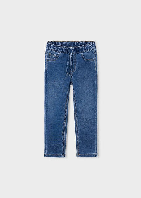 Pantalon soft denim jogger    Medio