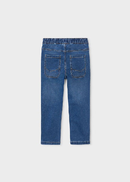 Pantalon soft denim jogger    Medio