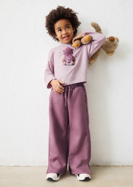 Pantalon largo felpa Violeta