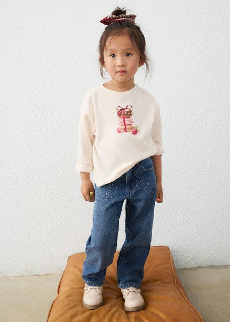 Pantalon largo denim fantasia Medio