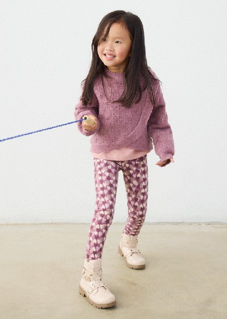 Leggings punto estampado Violeta