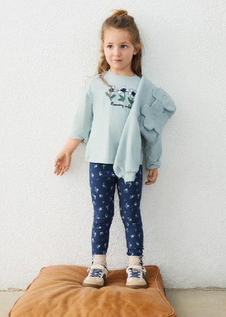 Conj. leggings punto estampad Marino