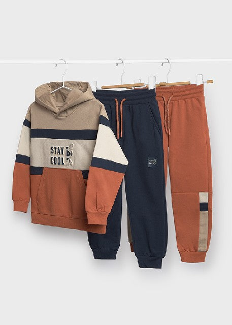 Chandal pullover capucha 2p.  Teja