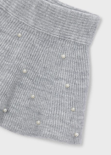 Falda tricot perlas           Gris