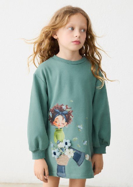 Vestido felpa serigrafia Laurel