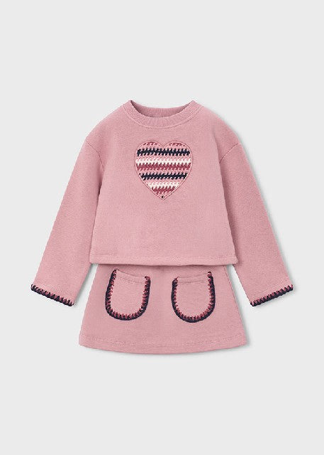 Conj. falda felpa Pastel