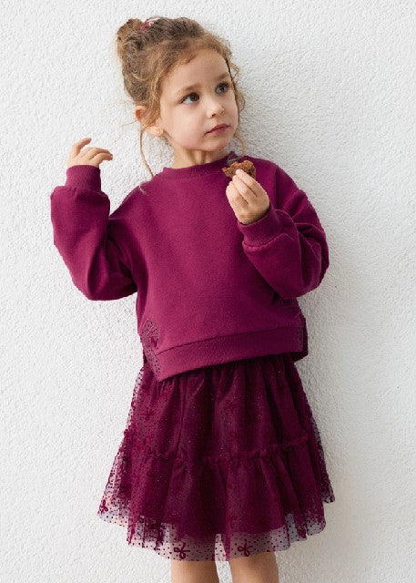Conj. falda tul Framboise