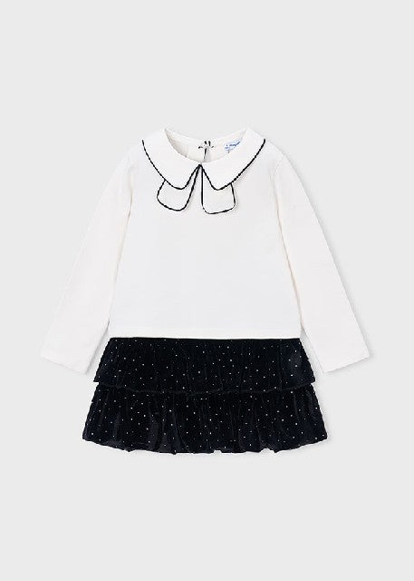 Conj. falda terciopelo strass Negro