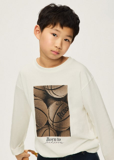 Camiseta m/l 3d               Nata