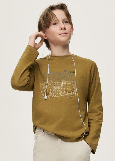 Camiseta m/l embossed Miel
