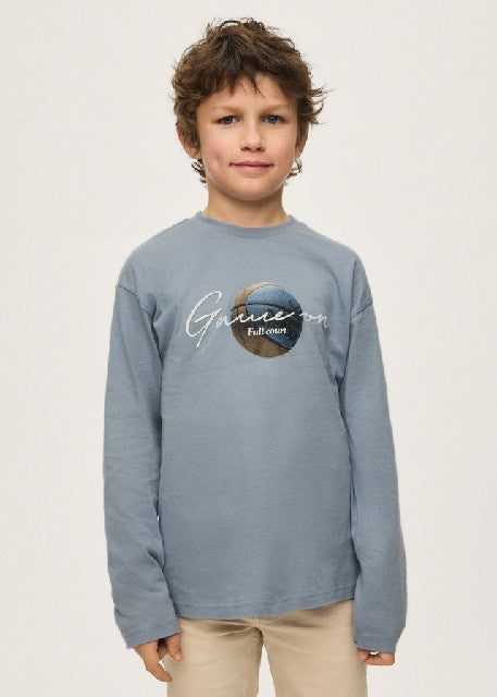 Camiseta m/l lettering        Sky