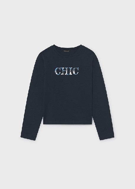 Camiseta m/l chic             Marino