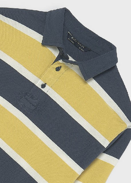 Polo m/l rayas bloque         Amarillo