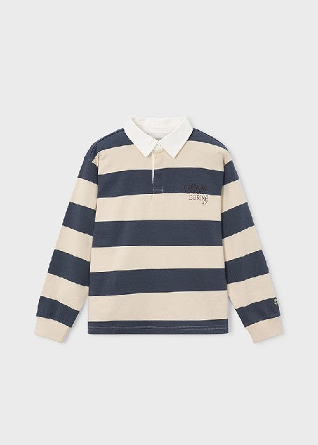 Polo m/l rayas                Indigo