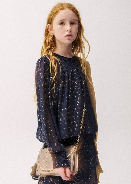 Blusa gasa nido de abeja Noche
