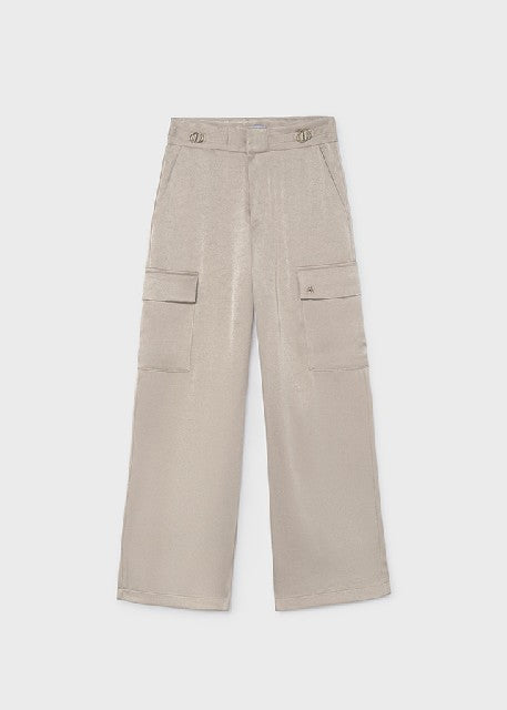 Pantalon cargo saten          Mazapan