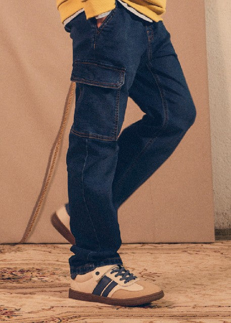 Pantalon soft denim jogger    Oscuro