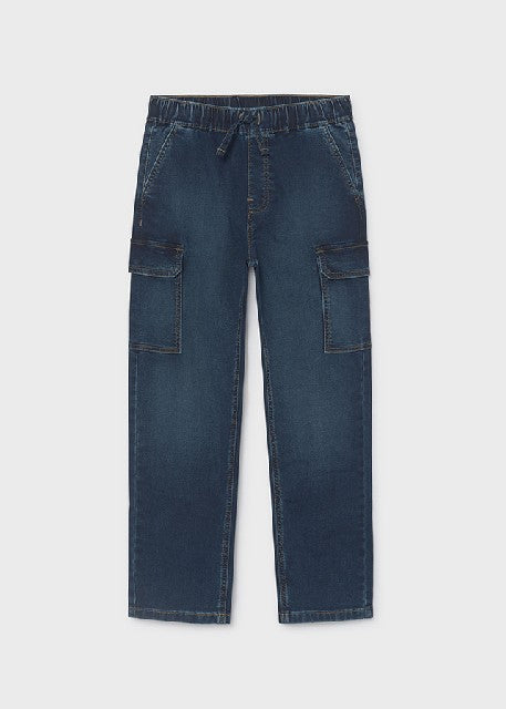 Pantalon soft denim jogger    Oscuro