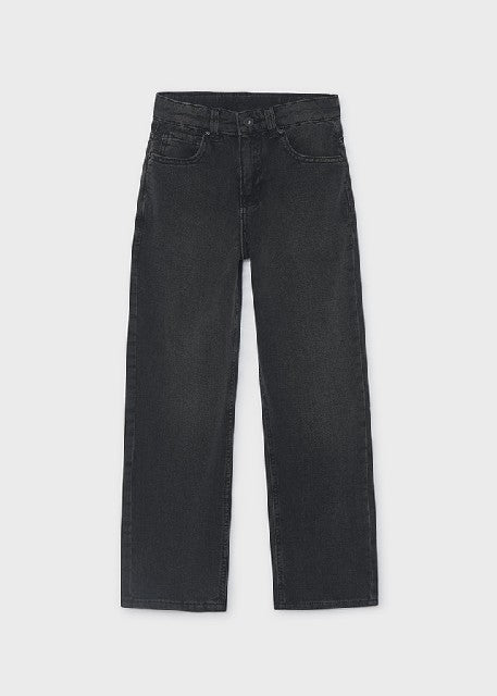 Pantalon denim wide fit       Negro