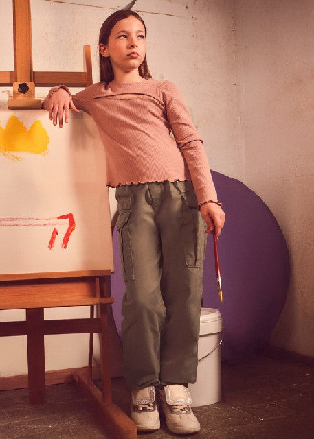 Pantalon sarga todo goma      Moka