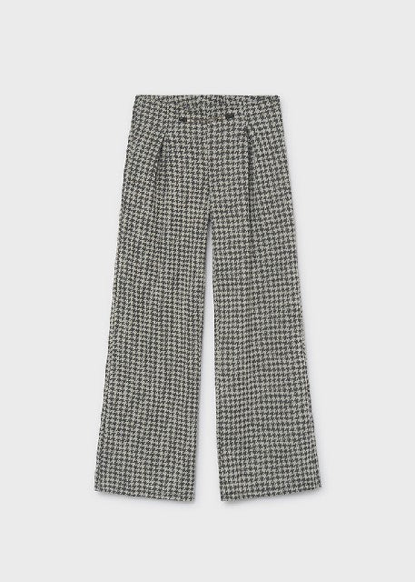 Pantalon punto jacquard       Negro