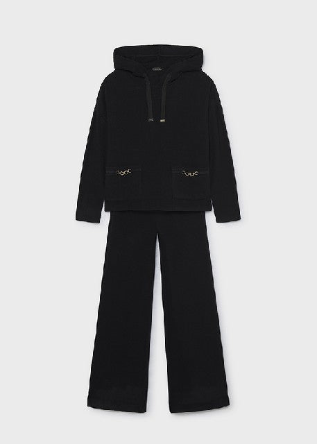 Conj. pantalon punto canale   Negro