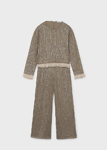 Conj. pantalon lentejuelas Bronce