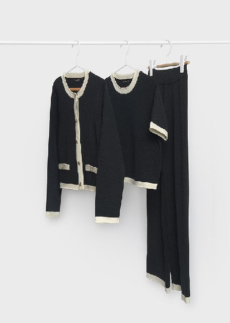 Conj. pantalon twin set       Negro