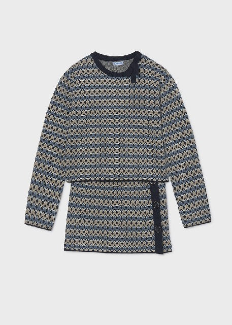 Conj. falda tricot jacquard   Noche