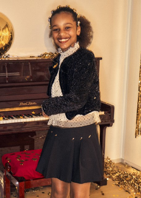 Conj. falda plumeti Negro