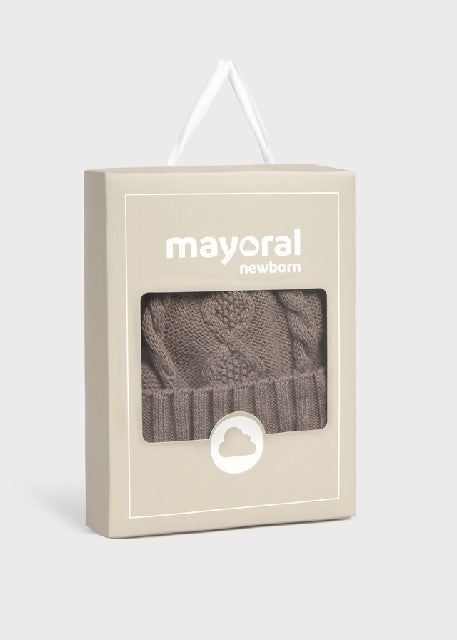 Conj. gorro manoplas tricot   Brownie