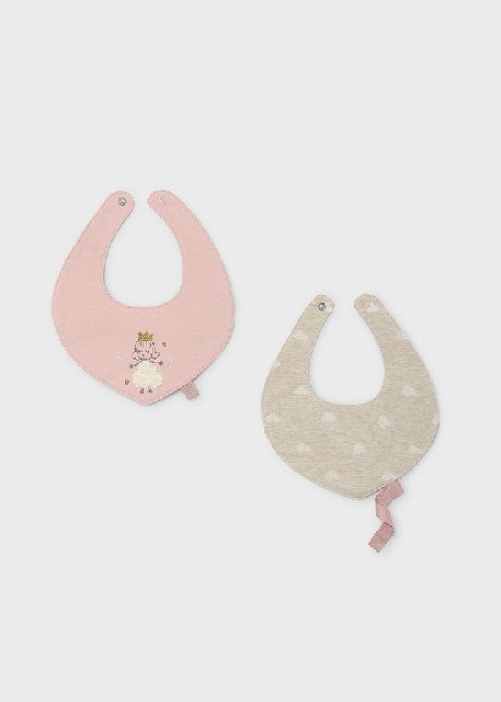 Set 2 baberos bandana Rosa