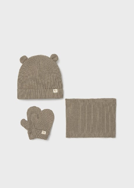 Conj. gorro cuello 3pc Trufa