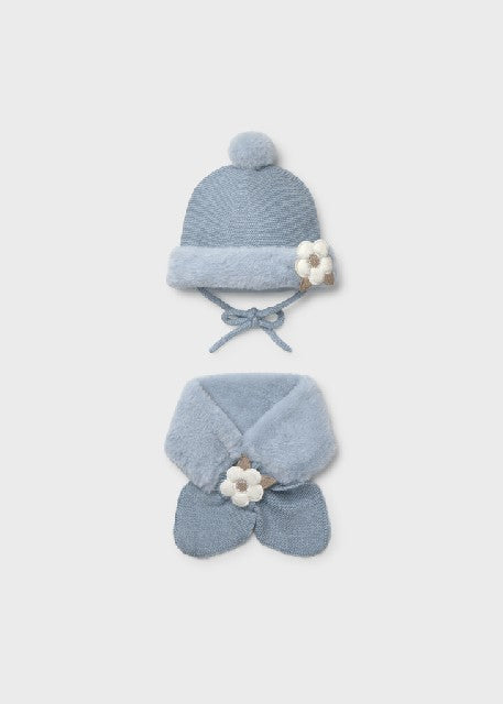 Conj. gorro bufanda con pelo Colibri