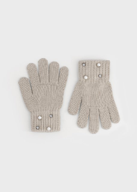 Guantes tricot perlas Semilla