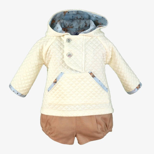 CONJUNTO BEBE NIÑO BEIG