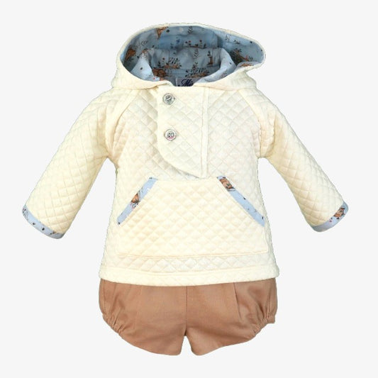 CONJUNTO BEBE NIÑO BEIG