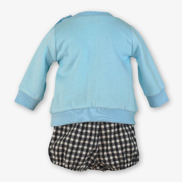CONJUNTO BEBE NIÑO CELESTE