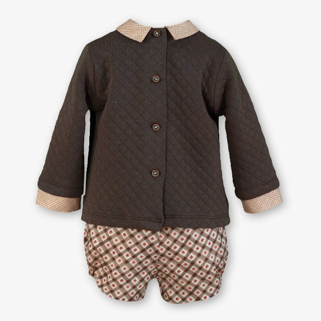 CONJUNTO BEBE NIÑO MARRON