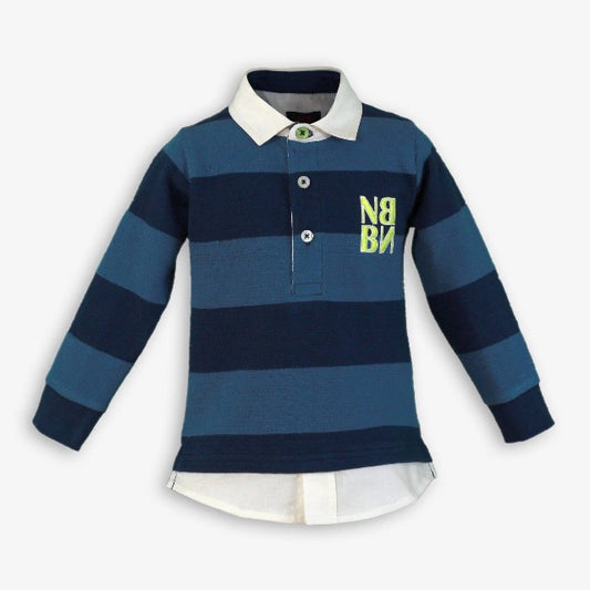 POLO BEBE NIÑO AZULADO