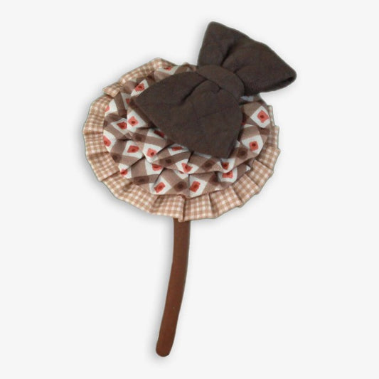 DIADEMA -PINZA MARRON