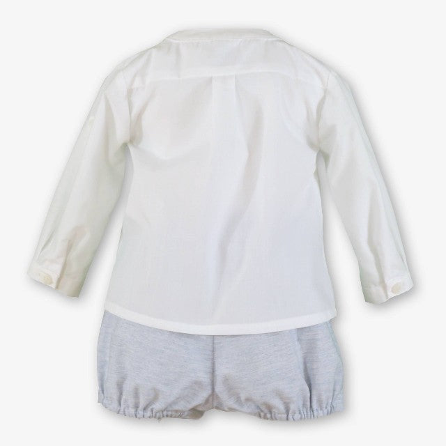 CAMISA ML-PANT.CORTO BEBE NIÑO BLANCO