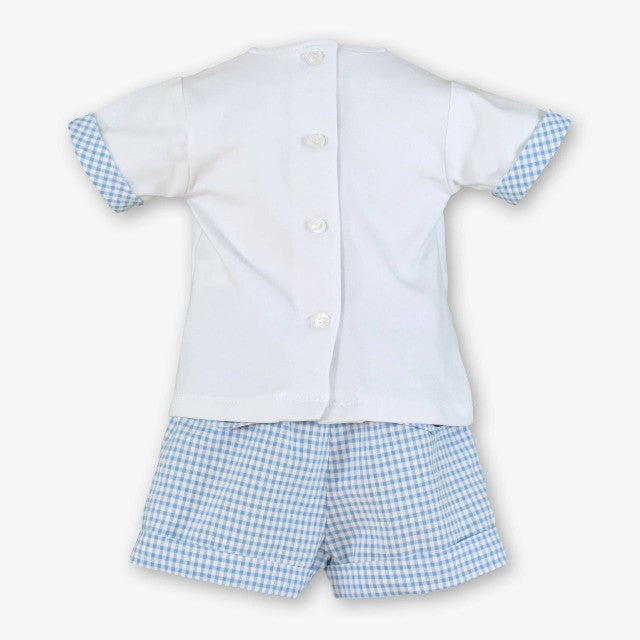CAMISETA-PANT.CORTO BEBE NIÑO AZUL