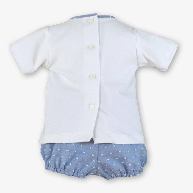 CAMISETA-PANT.CORTO BEBE NIÑO AZUL