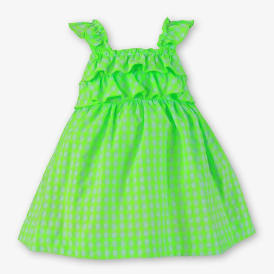 VESTIDO BEBE VERDE-FLUOR