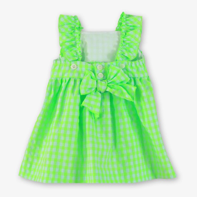 VESTIDO BEBE VERDE-FLUOR
