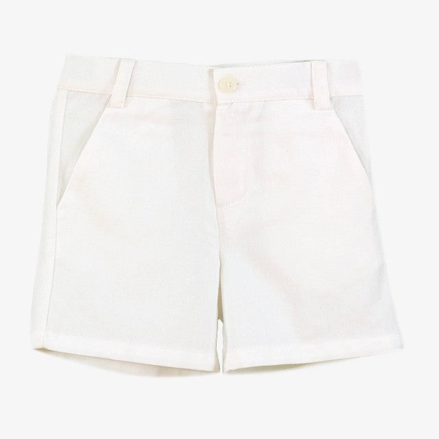 PANTALON CORTO INFANTIL NIÑO BLANCO